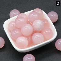 Boule sphérique ronde en pierre précieuse miniature polie de 20 mm, boule de cristal de chakra Reiki, figurine, statue, décoration de bureau à domicile Fengshui