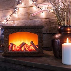 Gran oferta, nueva chimenea de plástico, luz LED, iluminación de <span class=keywords><strong>paisaje</strong></span>, Bombilla decorativa, lámpara Led con puerto USB - Product Image 2