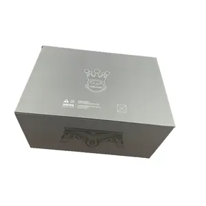 Caja de regalo magnética elegante negra de lujo, caja de regalo de embalaje de juguete cosmético