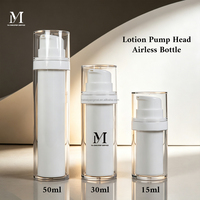 Flacon cosmétique sans air YM de haute qualité 30ml 15ml 50ml, flacon pompe sans air rechargeable unique, crème pour le visage