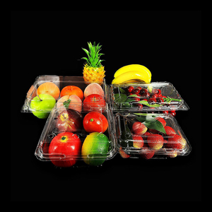 Disposable Plastic Fruit Vegetable Container Clamshell Clear Transparent Fruit Packaging Box