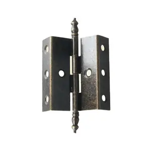 For 37mm board: Four-fold Crown Head Antique Iron Plate Hinge with 8 Holes.