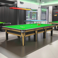 Table de billard professionnelle BaiYu-S07 pour la maison, 12 pieds, pieds en bois massif, plateau en ardoise, poches en cuir de vachette, garantie de 3 ans, personnalisable