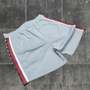 Custom Men's Mesh Shorts Sublimation Printed Pattern Street Style Breathable <b>Elastic</b> Waist Side Stripe Shorts - Product Image 2
