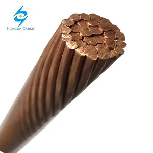 4/0AWG bare copper conductor 19 stranded copper earth cable