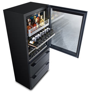 Mejor Refrigerador para Vinos con Combinación de Bodega y Cajón para Bebidas, Separador para Frutas, Leche, Refrescos y Bebidas, Sin Niebla - Product Image 3