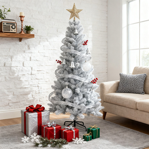 7ft tốt nhất người bán nhân tạo Cây giáng sinh trước khi thắp sáng với điều khiển từ xa và 8 hiệu ứng ánh Sáng Cây giáng sinh - Product Image 4