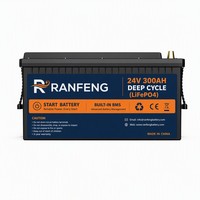 Paquete de Baterías LiFePO4 de 24V 25.6V 100Ah-300Ah para Camiones, Aire Acondicionado de Estacionamiento, Arranque, Ciclo Profundo, 6000 Ciclos