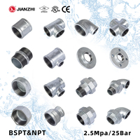 Conexiones Cruzadas Jianzhi Spg para Debajo del Fregadero, Accesorios de Tubería de Hierro Maleable y Acero Galvanizado