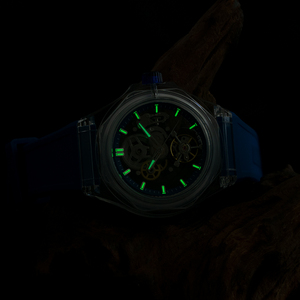 Custom OEM ODM Plastic <b>Skeleton</b> <b>Automatic</b> Mechanical <b>Watch</b> For Men 50M Waterproof Silicone Band Luxury Hollow Mens Wristwatch - Product Image 6