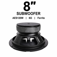 Speaker LS RG08P51 8-Inch 8 Ohm dengan Magnet Ferit dan Voice Coil, Keranjang Aluminium Cor untuk Sistem Suara Surround