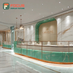 Custom Mall Jewelry Store Fixtures Polished Surface Brand Store Display Counter - Product Image 1