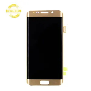 100% נבדק במפעל מחיר מקורי LCD תצוגה עבור Samsung Galaxy S6 קצה LCD מגע מסך הרכבה