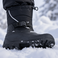 Bottes d'hiver montantes à doublure amovible pour enfants et adultes, tige en polyester, doublure en velours, logo imprimé en 3D
