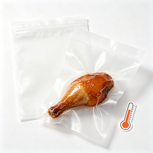 Clear Vacuum Seal Plastic Food Bag PE Zip Lock Packaging Pouch for Meat Fish <b>Chicken</b> Storage - Product Image 1