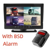 Système de surveillance DVR pour camion avec écran quadruple de 10,1 pouces, vision nocturne, caméras de recul/côté/avant étanches