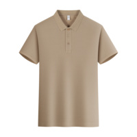 Groothandel 220g Ousha katoenen grote piqué heren poloshirt korte mouw effen kleur ademend zacht OEM op maat
