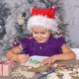 Ensemble de 12 carillons à vent de Pâques en peuplier non fini, motifs patte de chat, <span class=keywords><strong>maison</strong></span>, poisson, à colorier soi-même pour enfants, pour la décoration de la <span class=keywords><strong>maison</strong></span> - Product Image 5