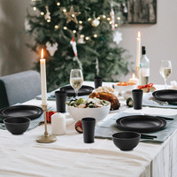 Ensemble de bols et d'assiettes en plastique Estick, peints à la main, pour un usage domestique, portables, compatibles avec le micro-ondes, vaisselle moderne minimaliste, cadeau