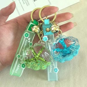 <span class=keywords><strong>Netflix</strong></span> dibujos animados <span class=keywords><strong>chica</strong></span> corazón flor de cerezo estrella de mar en aceite leche té taza botella flotante llavero estudiante mochila colgante - Product Image 1