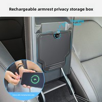 Organisateur de rangement pour accoudoir Tesla Model Y/3/S/YL (ABS) – Style professionnel, gestion des câbles, compartiment de confidentialité pour console centrale