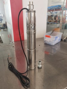 ปั๊มน้ำแบบจุ่มใต้น้ำไร้แปรงถ่าน 12V DC ระยะส่ง 35 เมตร อัตราการไหล 2 ลูกบาศก์เมตร/ชั่วโมง ขนาด <span class=keywords><strong>1</strong></span> นิ้ว 150 วัตต์ ใช้พลังงานแสงอาทิตย์ สำหรับบ่อน้ำลึก แรงดันต่ำ เหมาะสำหรับการชลประทาน - Product Image 2