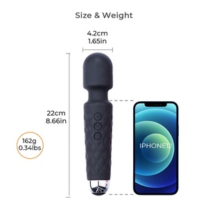 Baguette de <span class=keywords><strong>Massage</strong></span> Corporel Personnelle en Silicone pour Hommes et Femmes, 8 Vitesses et 20 Motifs, pour Épaules et Cou - Product Image 3