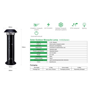 Lámpara <span class=keywords><strong>Antimosquitos</strong></span> LED Ecológica con Control Remoto por Aplicación, Ahorradora de Energía, Impermeable, Trampa para Moscas, Asesino de Mosquitos por Inhalación - Product Image 3