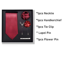 Lot de 5 cravates florales Paisley pour hommes, avec pochette de costume, boutons de manchette, pince à cravate, épingle de revers – Idéal pour mariage, affaires, ou décontracté – Coffret cadeau
