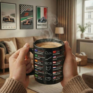 Taza de Cerámica Negra con Mapas de Circuitos de Fórmula 1 2026, Calendario del Gran Premio, con Fechas, Regalo Perfecto para Fanáticos de F1 - Product Image 2