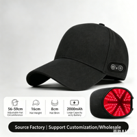 Gorro Infrarrojo Inalámbrico con Luz LED para el Cuero Cabelludo, Gorro con Luz Roja, Casco Infrarrojo, Gorro de Terapia con Luz Roja NIR LED