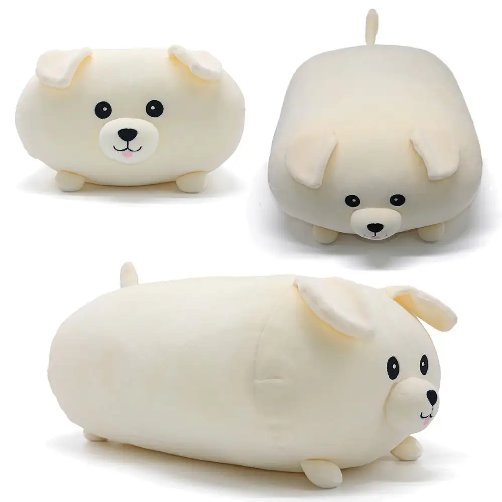 Schattige Kawaii Pluche Kussen Custom Vorm Kussen Speelgoed Zacht Gevulde Kinderen Custom Anime Hond Vorm Lange Lichaam Kussens