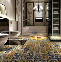 Achat en gros en ligne de carreaux arabesques peints à la main, zellige marocains pour la décoration intérieure
