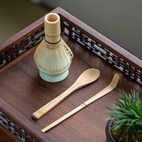 Ensemble de pinceaux à outils Matcha de style japonais cuillère à café en bambou pour fouet à café et thé et accessoires de brosse
