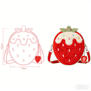 Bolsa de Peluche Personalizada con Forma de Flor de <span class=keywords><strong>Sakura</strong></span>, Orejas de Conejo y Adorno Floral, Transforma tu Diseño de Dibujos Animados en una Bolsa de Peluche de Alta Calidad - Product Image 4
