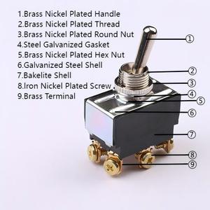 Toowei 12 mét vít thiết bị đầu cuối chuyển đổi chuyển đổi 3 cách 3 pins 15A 125VAC chuyển đổi chuyển đổi - Product Image 4