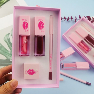 OEM 3 en 1 Gloss à lèvres mat longue durée et crayons à lèvres ensembles boîte logo privé kit cosmétique végétalien - Product Image 5