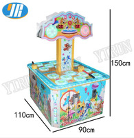 Machine de jeu d'arcade Whack-a-Mole miniature pour enfants, à monnayeur, avec marteau de dessin animé et système de rédemption de tickets