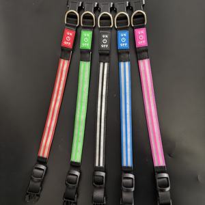 Waterdicht Knipperend Licht Op Pet Kraag Usb Type-C Herladen Luxe Verstelbare <span class=keywords><strong>Led</strong></span> Hond Lichtgevende Halsband Voor Hond - Product Image 5