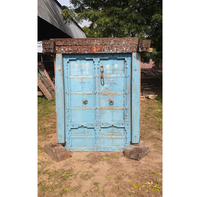 Porte Vintage en Bois Massif sculptée à la Main Ornée pour Intérieur Moderne/Extérieur Usage Domestique pour Salon Chambre à Coucher Industrielle Ferme