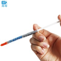 12 pièces, poids net 1 gramme, emballage en seringue, pâte thermique conductrice grise GD900, composé pour dissipateur thermique pour CPU GPU