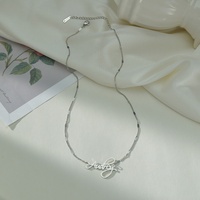 Collier personnalisé en acier inoxydable plaqué or avec pendentif lettres prénom, chaîne de cou en fil d'or pour dropshipping POD