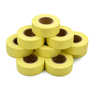 50mm 고시인성 크리스마스 트리 무지 노란색 하이킹 캠핑 리본 트레일 마킹 플래깅 테이프 - Product Image 2