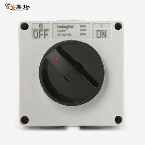 Interruptor de Pared para Exteriores Resistente al Agua HTL66-SS 13Amp 250V IP66 de Plástico - Product Image 1