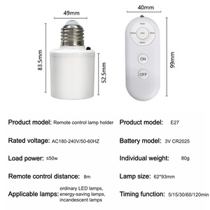 <span class=keywords><strong>Support</strong></span> de <span class=keywords><strong>lampe</strong></span> à vis <span class=keywords><strong>E27</strong></span> en cuivre Aulipur avec télécommande, permettant de transformer un <span class=keywords><strong>support</strong></span> de <span class=keywords><strong>lampe</strong></span> ordinaire en <span class=keywords><strong>support</strong></span> de <span class=keywords><strong>lampe</strong></span> à commande à distance. - Product Image 4