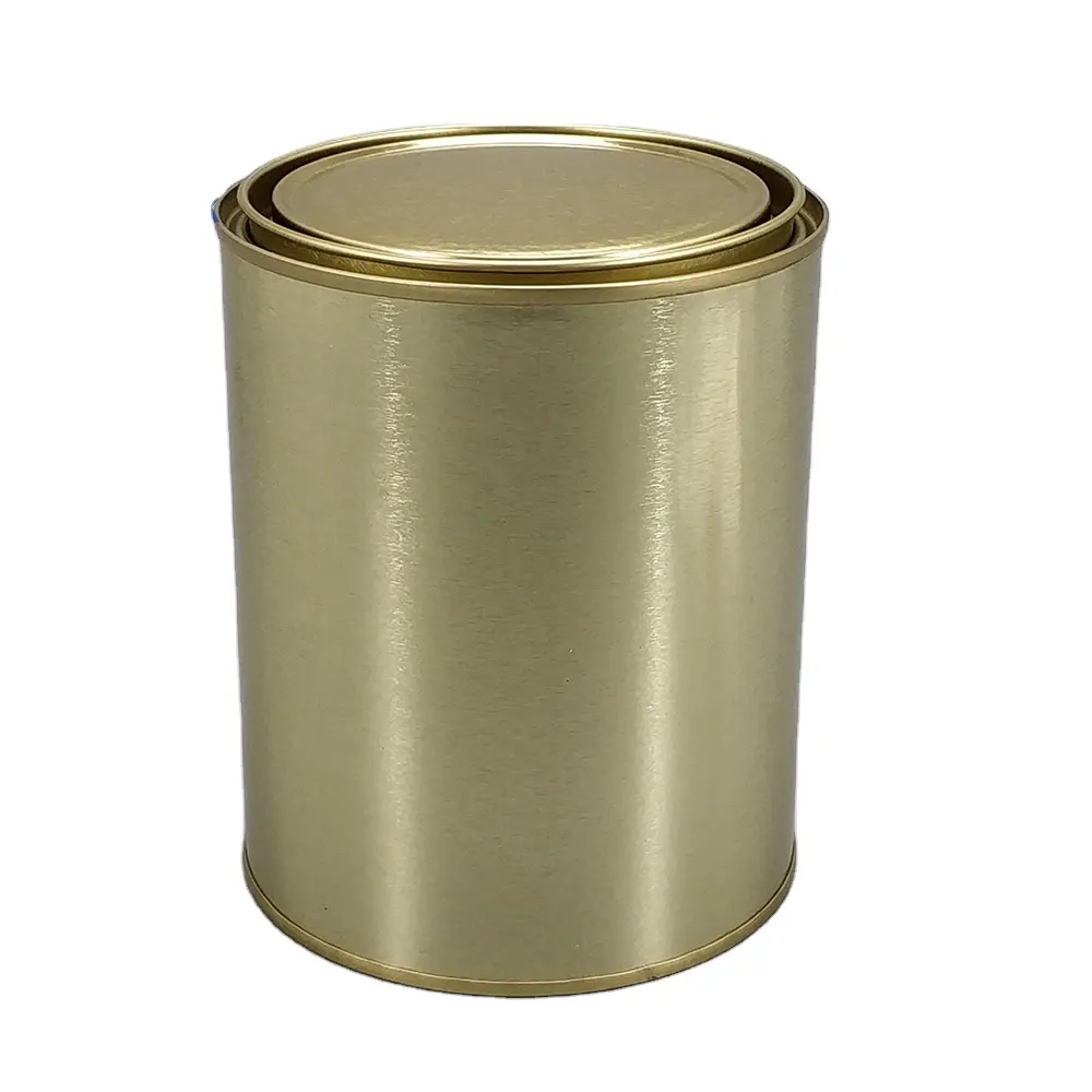 内部に金ラッカーをコーティングした金属塗料缶