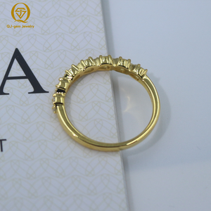 Minimalist Design Unisex <b>Ring</b> Half Round Shape Lab Grown Diamond D Color VVS Clarity with IGI Certificate 18K Gold Custom Gift - Product Image 4