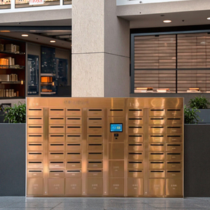 2025 thông minh khóa điện tử giao hàng ngoài trời thay đồ tấm kim loại chế tạo bưu kiện Hệ thống lưu trữ - Product Image 1