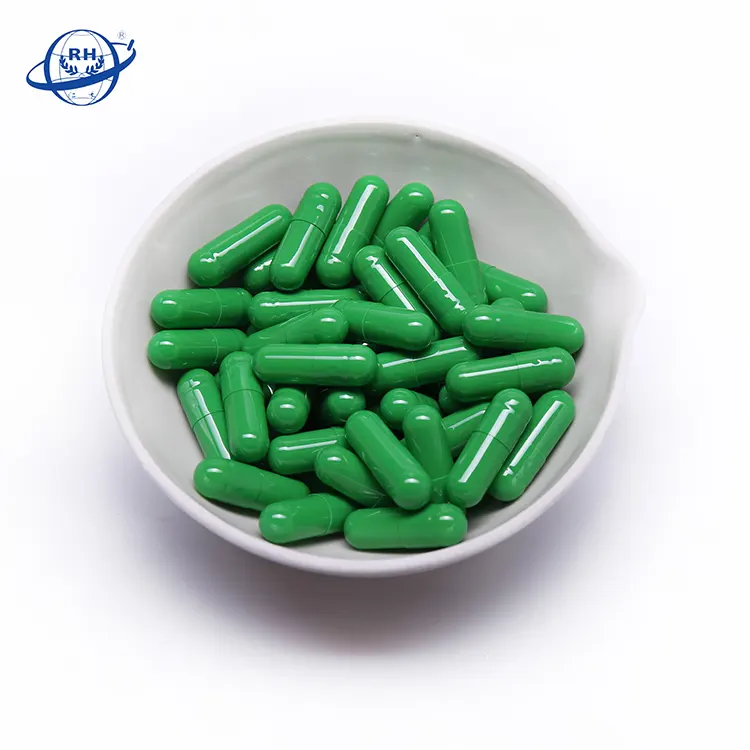 Colore personalizzato all'ingrosso di alta qualità vuoto capsule di gelatina dura colore verde macchina per la produzione di capsule vuote all'ingrosso