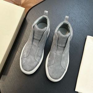 Sepatu pantofel pria, SNEAKER KULIT asli model Italia untuk lelaki - Product Image 1